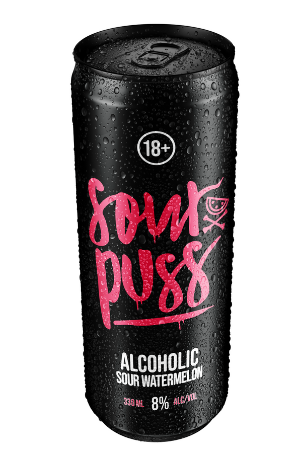 Sour Puss RTDs Sour Watermelon 8% abv carton 24