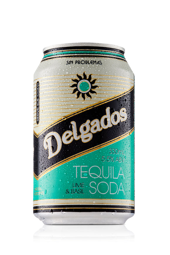 Delgados Lime & Basil Tequila & Soda 24 Carton
