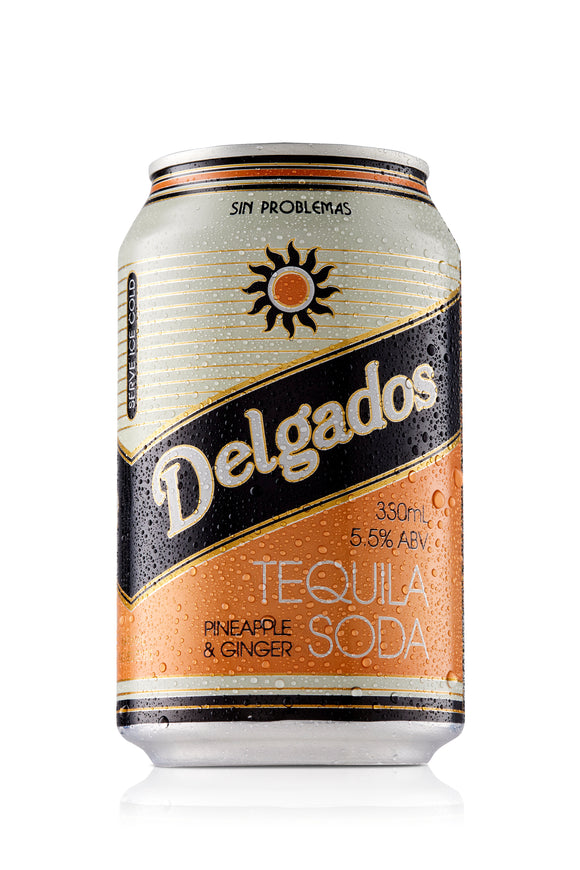 Delgados Pineapple & Ginger Tequila & Soda 24 Carton