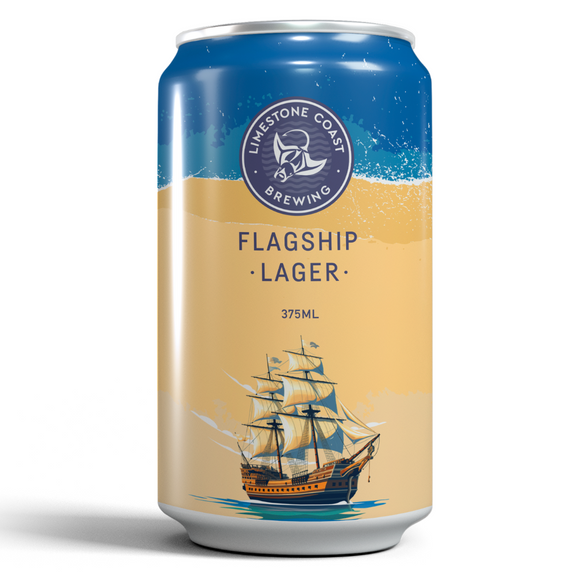 Limestone Coast Brewing Flagship Lager 375mL Cube (16)