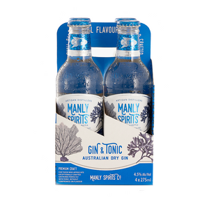 Manly Spirits Australian Dry Gin & Tonic 275ml 24 Carton