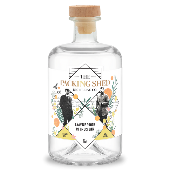 The Packing Shed Lawnbrook Citrus Gin 500ml Bottle