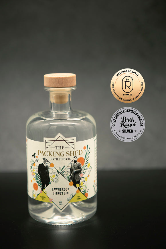 The Packing Shed Lawnbrook Citrus Gin 500ml Bottle