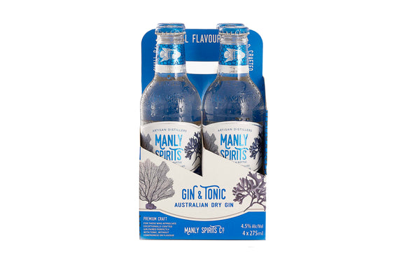 Manly Spirits Australian Dry Gin & Tonic 275ml 24 Carton