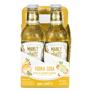 Manly Spirits Pear & Elderflower Vodka Soda 275mL