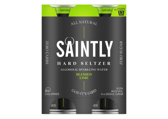 Saintly Hard Seltzer Blessed Lime 24 Carton